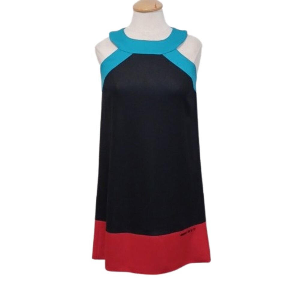 Miss Sixty Collection Colour Block Ponte Knit Pull On Jumper Dress- Sz. Sm
